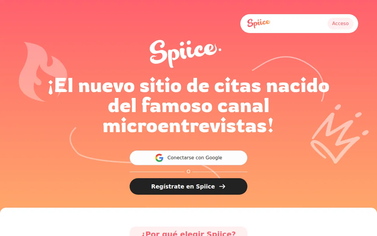 Página de inicio de Spiice